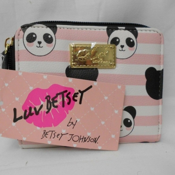 Betsey Johnson Handbags - Betsey Johnson Panda Striped Wallet